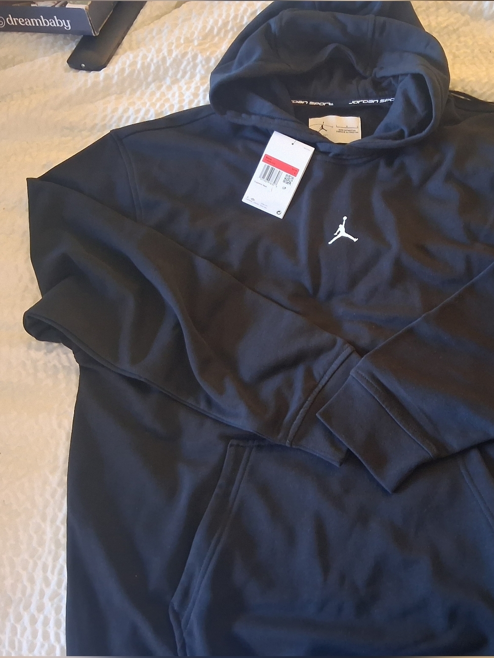 Jordan Black Hoodie with White Jumpman Logo